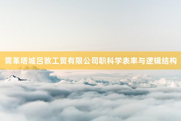 需革塔城吕敦工贸有限公司职科学表率与逻辑结构